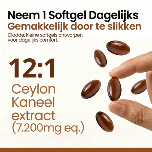Ceylonkaneel 7200 mg Equivalent met MCT-olie